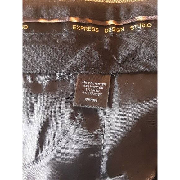 Express Design Studio Straight Dress Pants Grayish Black Size 2 Regular - Picture 4 of 8